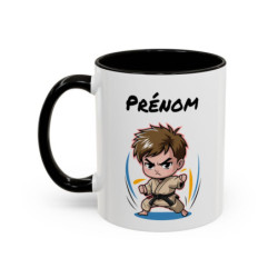 Mug Karaté Personnalisable – Tasse Céramique Arts Martiaux Fun – Cadeau Sport Combat Enfant Garçon Fille