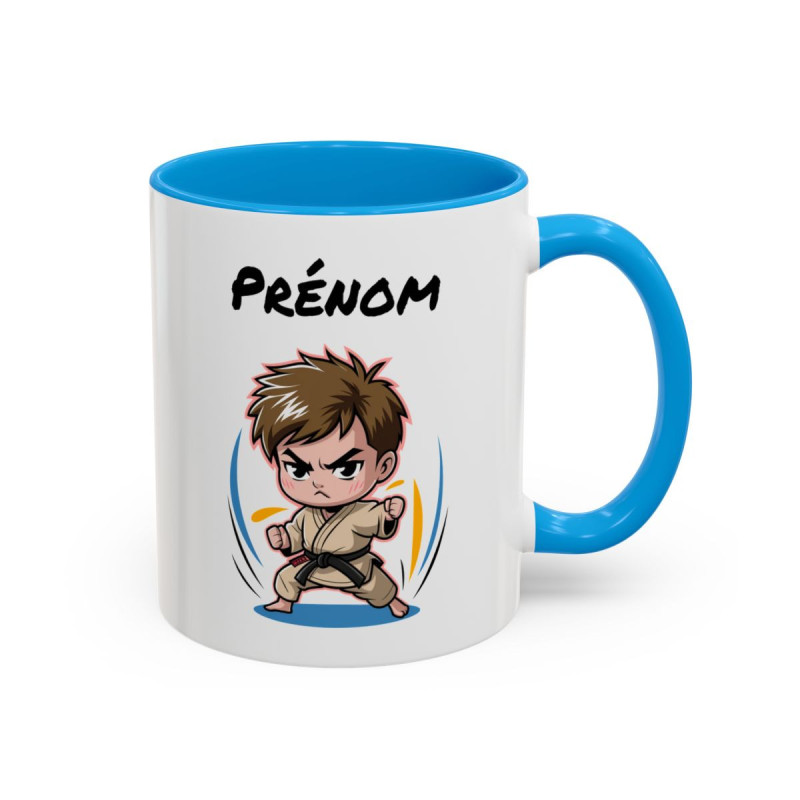 Mug Karaté Personnalisable – Tasse Céramique Arts Martiaux Fun – Cadeau Sport Combat Enfant Garçon Fille