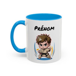 Mug Karaté Personnalisable – Tasse Céramique Arts Martiaux Fun – Cadeau Sport Combat Enfant Garçon Fille