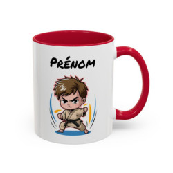 Mug Karaté Personnalisable – Tasse Céramique Arts Martiaux Fun – Cadeau Sport Combat Enfant Garçon Fille