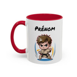 Mug Karaté Personnalisable – Tasse Céramique Arts Martiaux Fun – Cadeau Sport Combat Enfant Garçon Fille