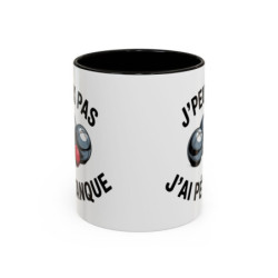 Mug “J’peux pas j’ai Pétanque” – Tasse Céramique Humour Sport – Cadeau Fan Pétanque & Apéro