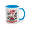 Mug “Libérée Délivrée Jamaaaais” – Tasse Céramique Humour Vacances & Congés – Cadeau Collègue Retraite Homme