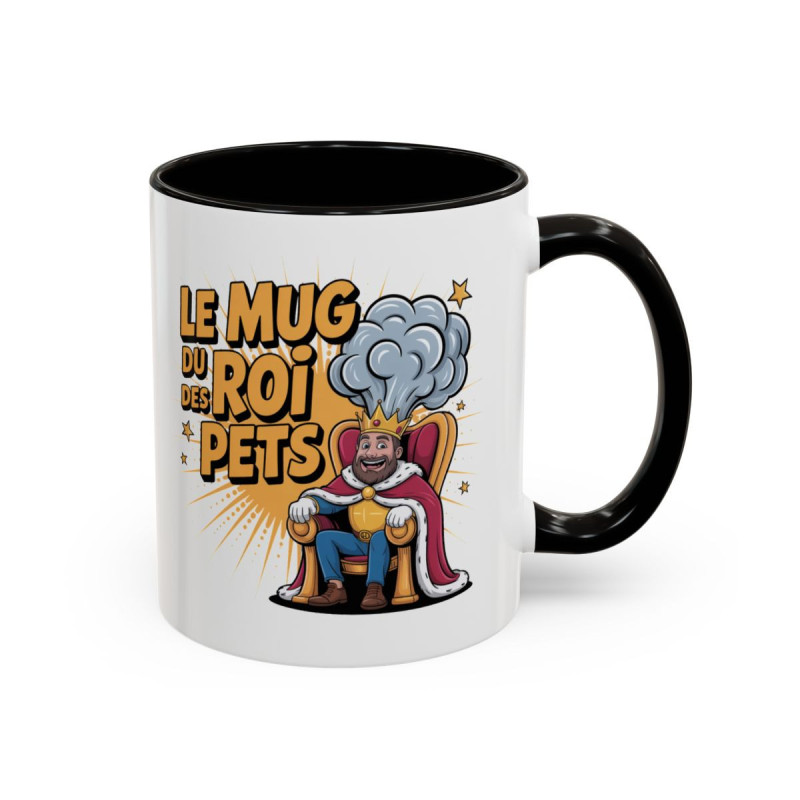 Mug “Le Roi des Pets” – Tasse Céramique Humour Blague Potache – Cadeau Fun Homme Collègue Ami