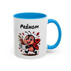 Mug Coccinelle Café Personnalisable – Tasse Humoristique Kawaii – Cadeau Mignon Amoureux du Café
