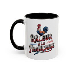 Mug “Râleur à la Française” – Tasse Humoristique Coq Français – Cadeau Fun Patriotique – Céramique 325 ml