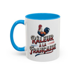 Mug “Râleur à la Française” – Tasse Humoristique Coq Français – Cadeau Fun Patriotique – Céramique 325 ml