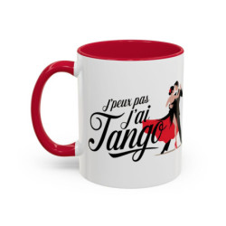 Mug “J’peux pas j’ai Tango” – Tasse Céramique Danse Tango Humour – Cadeau Danseur Danseuse