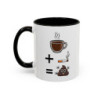 Mug “Café + Cigarette ” – Tasse Céramique Humour Noir – Cadeau Fun Café Fumeur – Micro-ondes & Lave-Vaisselle – 325 ml
