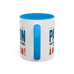 Tasse C’est Moi le Patron – Mug Texte Humoristique  Cadeau Bureau Original Design Noir Bleu Rouge  325 ml