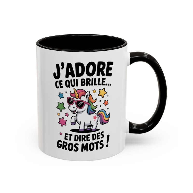 Tasse Licorne Humoristique avec Texte – Mug Fun Fantaisie – Cadeau Drôle et Coloré