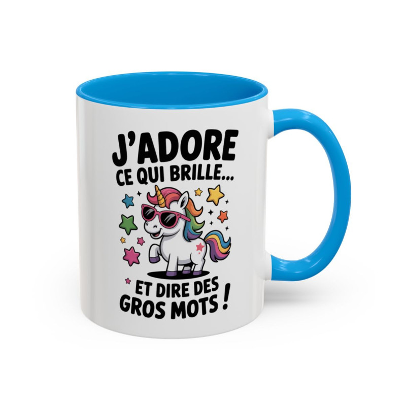 Tasse Licorne Humoristique avec Texte – Mug Fun Fantaisie – Cadeau Drôle et Coloré