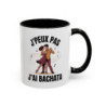 Tasse Bachata “J’peux pas j’ai Bachata” – Mug Danse Latine Noir Bleu Rouge – Cadeau Danseur Bachata 325ml