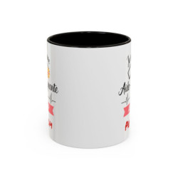 Mug Personnalisable Aide-Soignante Au Top – Tasse Prénom Noir Bleu Rouge – Cadeau Métier Santé
