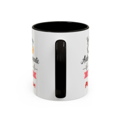 Mug Personnalisable Aide-Soignante Au Top – Tasse Prénom Noir Bleu Rouge – Cadeau Métier Santé