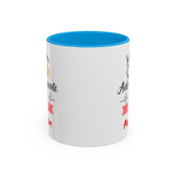 Mug Personnalisable Aide-Soignante Au Top – Tasse Prénom Noir Bleu Rouge – Cadeau Métier Santé