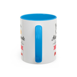 Mug Personnalisable Aide-Soignante Au Top – Tasse Prénom Noir Bleu Rouge – Cadeau Métier Santé