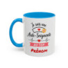 Mug Personnalisable Aide-Soignante Au Top – Tasse Prénom Noir Bleu Rouge – Cadeau Métier Santé
