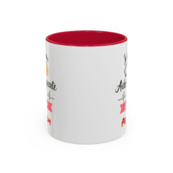 Mug Personnalisable Aide-Soignante Au Top – Tasse Prénom Noir Bleu Rouge – Cadeau Métier Santé