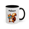 Tasse Personnalisable Écureuil Dab Cartoon – Mug Animal Drôle – Cadeau Original Enfant ou Adulte – Céramique 325ml