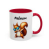 Tasse Personnalisable Écureuil Dab Cartoon – Mug Animal Drôle – Cadeau Original Enfant ou Adulte – Céramique 325ml