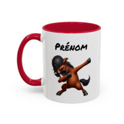 Tasse Personnalisable Cheval Dab – Mug Animal Drôle – Cadeau Original Fun – Céramique 325ml
