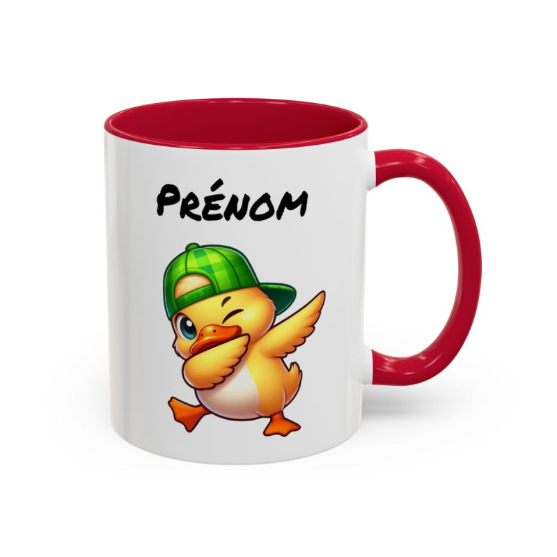 Tasse Personnalisable Canard Dab – Mug Animal Drôle – Cadeau Fun Enfant ou Adulte – Céramique 325ml
