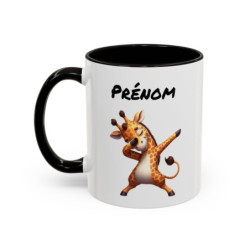 Tasse Personnalisable Girafe Dab – Mug Animal Drôle – Cadeau Fun Enfant ou Adulte – Céramique 325ml