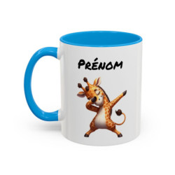 Tasse Personnalisable Girafe Dab – Mug Animal Drôle – Cadeau Fun Enfant ou Adulte – Céramique 325ml