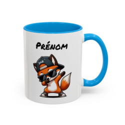 Tasse Personnalisable Renard Dab – Mug Animal Drôle – Cadeau Fun Enfant ou Adulte – Céramique 325ml