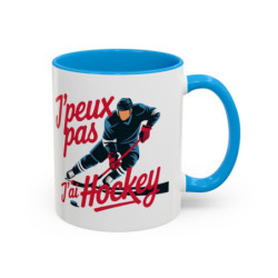 Tasse Hockey J’peux pas j’ai Hockey – Mug Sport Glace – Cadeau Hockeyeur Passionné – Céramique 325ml