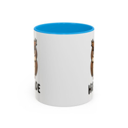 Tasse Hibou Hiboude – Mug Animal Drôle – Cadeau Humour Animalier – Céramique 325ml Noir Bleu Rouge