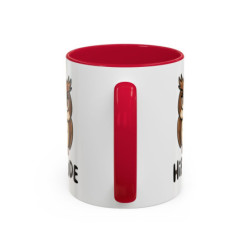 Tasse Hibou Hiboude – Mug Animal Drôle – Cadeau Humour Animalier – Céramique 325ml Noir Bleu Rouge