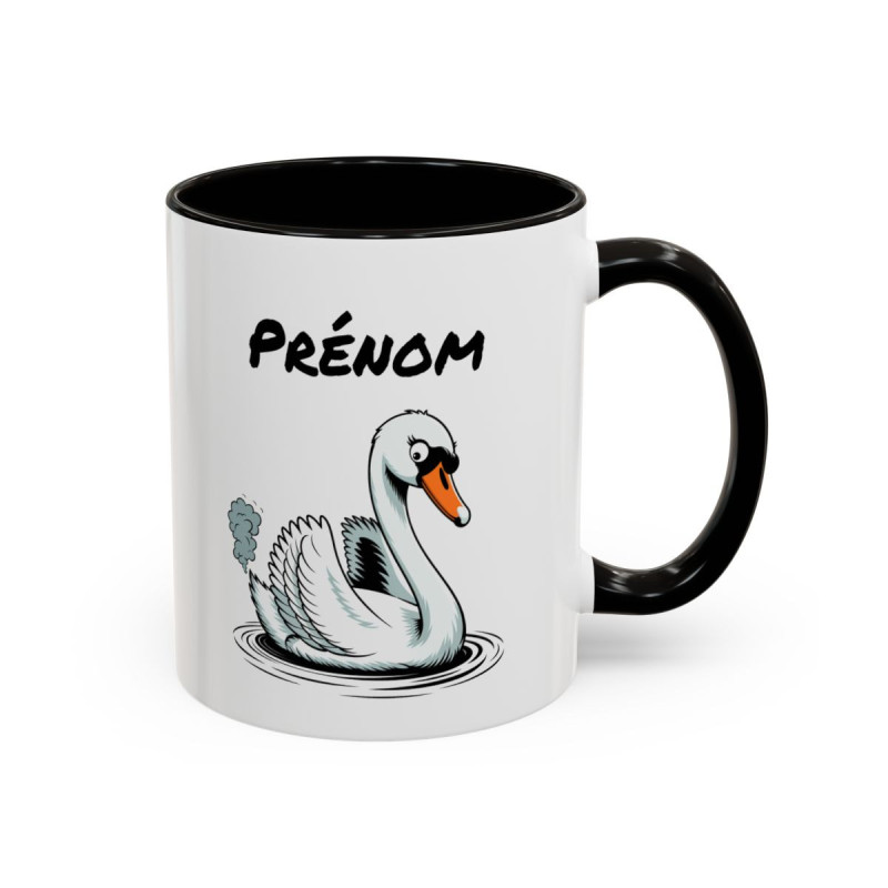 Tasse Cygne Pet  Humoristique – Mug Animal Drôle – Cadeau Original Personnalisable – Céramique 325ml