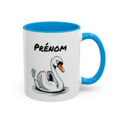 Tasse Cygne Pet  Humoristique – Mug Animal Drôle – Cadeau Original Personnalisable – Céramique 325ml