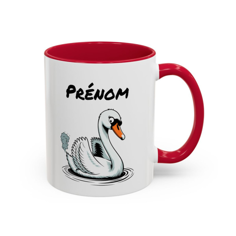 Tasse Cygne Pet  Humoristique – Mug Animal Drôle – Cadeau Original Personnalisable – Céramique 325ml