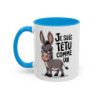 Tasse Âne Humoristique – Mug Animal Têtu Drôle – Cadeau Original Humour – Céramique 325ml