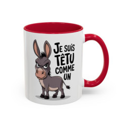 Tasse Âne Humoristique – Mug Animal Têtu Drôle – Cadeau Original Humour – Céramique 325ml