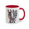 Tasse Âne Humoristique – Mug Animal Têtu Drôle – Cadeau Original Humour – Céramique 325ml