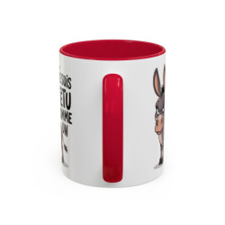 Tasse Âne Humoristique – Mug Animal Têtu Drôle – Cadeau Original Humour – Céramique 325ml