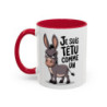 Tasse Âne Humoristique – Mug Animal Têtu Drôle – Cadeau Original Humour – Céramique 325ml
