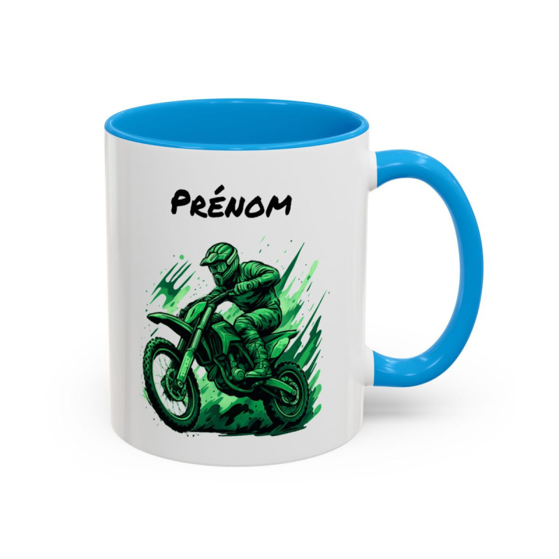 Tasse Moto Cross – Mug Motocross Sport – Cadeau Motard Personnalisable – Céramique 325ml