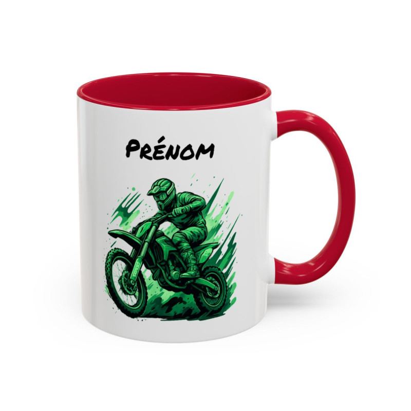 Tasse Moto Cross – Mug Motocross Sport – Cadeau Motard Personnalisable – Céramique 325ml