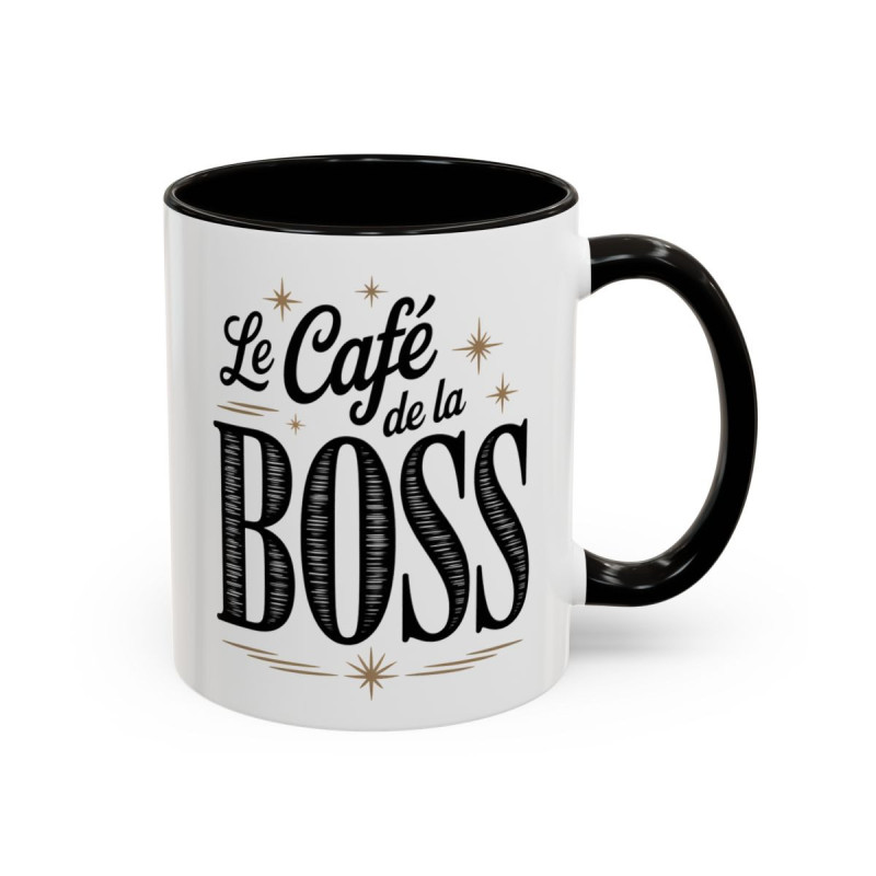 Tasse Le Café de la Boss – Mug Humour Bureau Femme – Cadeau Original Collègue – Céramique 325ml