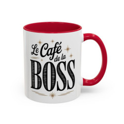 Tasse Le Café de la Boss – Mug Humour Bureau Femme – Cadeau Original Collègue – Céramique 325ml