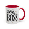 Tasse Le Café de la Boss – Mug Humour Bureau Femme – Cadeau Original Collègue – Céramique 325ml