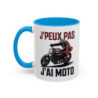 Tasse J’peux Pas J’ai Moto – Mug Motard Humour – Cadeau Passion Moto – Céramique 325ml