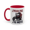 Tasse J’peux Pas J’ai Moto – Mug Motard Humour – Cadeau Passion Moto – Céramique 325ml