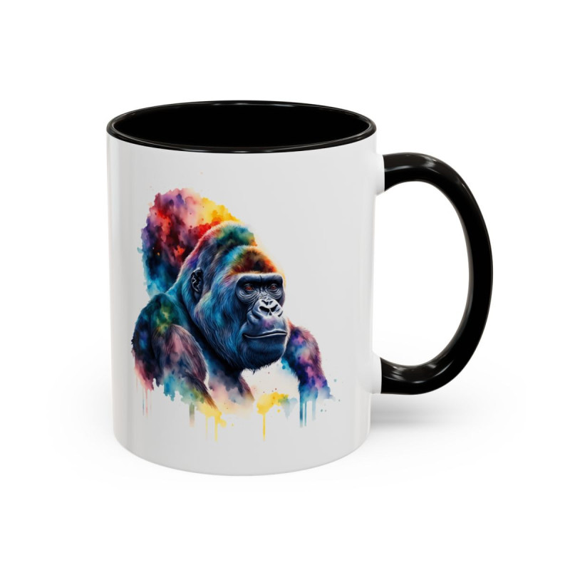 Mug Gorille Artistique – Tasse Animal Moderne Colorée – Cadeau Original – Céramique 325 ml