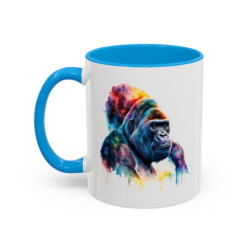 Mug Gorille Artistique – Tasse Animal Moderne Colorée – Cadeau Original – Céramique 325 ml